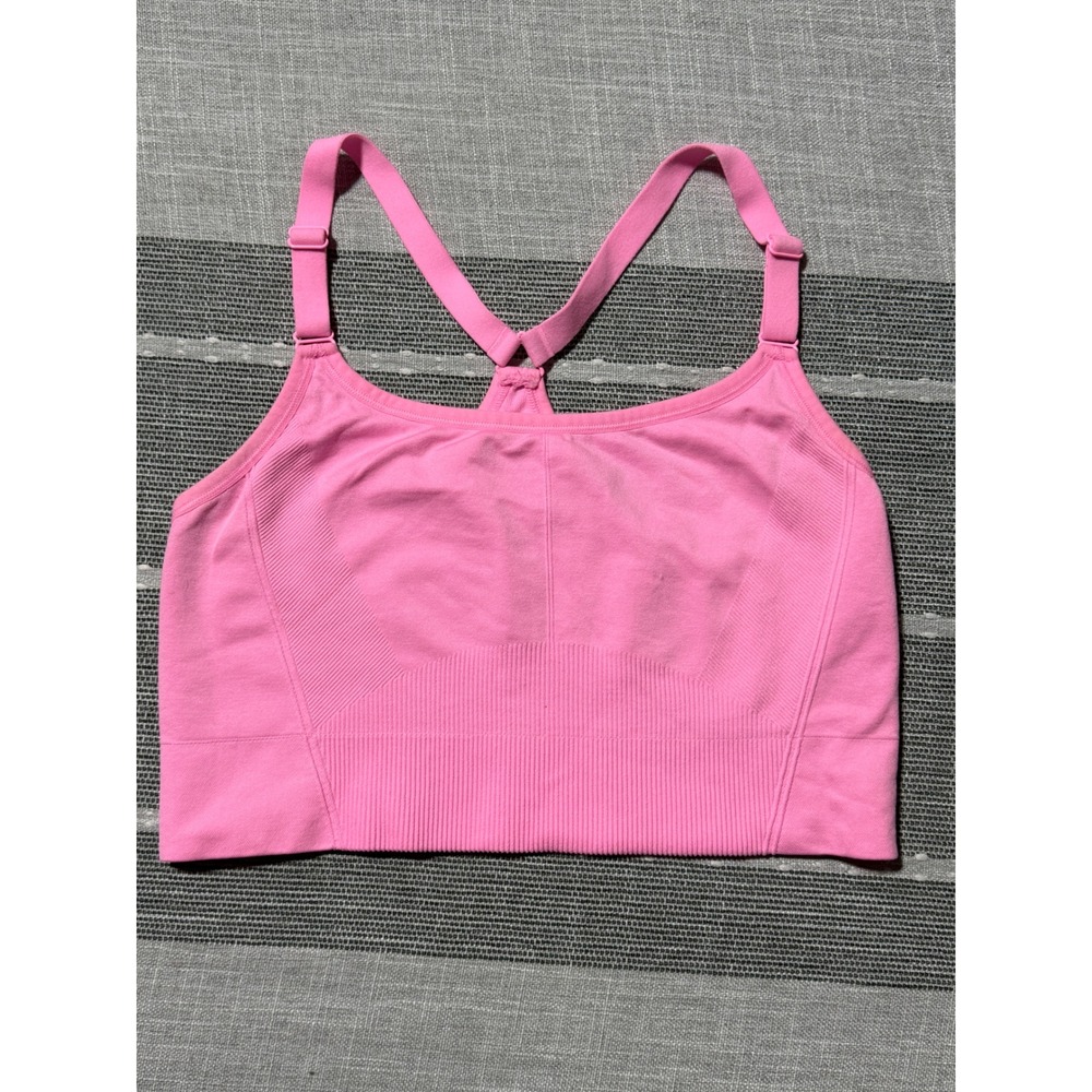All in Motion Women Large Pink Seamless Adjustable‎ Racerback Sports Bra